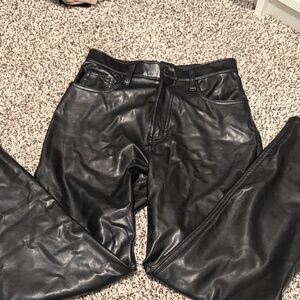 Black leather Abercrombie pants